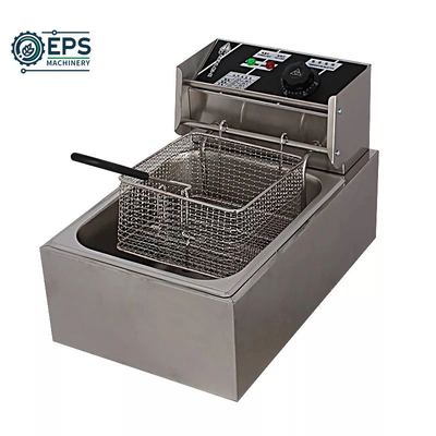 Restaurante de comida rápida Máquina de freír pescado y pollo de acero inoxidable con control de botón