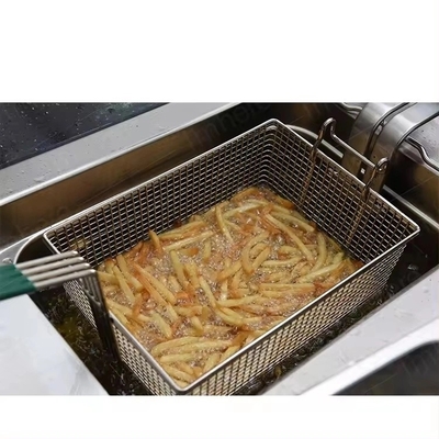Restaurante de comida rápida Máquina de freír pescado y pollo de acero inoxidable con control de botón