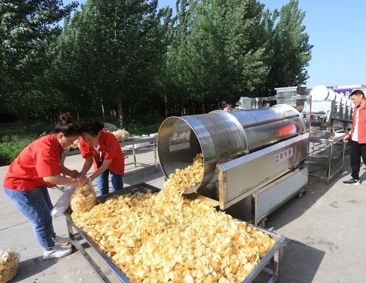 Fabricación a gran escala de una fritera de patatas industriales para 200 kg de franjas fritas congeladas