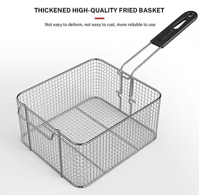 Fritadora industrial automática de acero inoxidable con botón de control para la producción de alimentos a granel