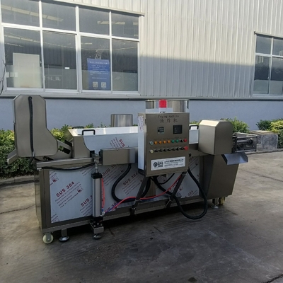 Gran máquina automática de freír con gas de acero inoxidable para masa de pollo carne de cebolla de papa