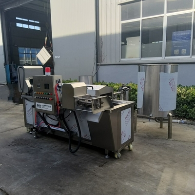 Gran máquina automática de freír con gas de acero inoxidable para masa de pollo carne de cebolla de papa