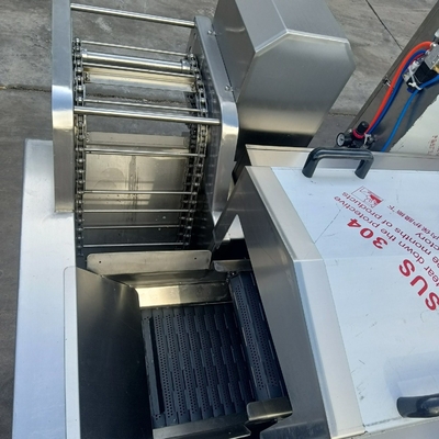 Gran máquina automática de freír con gas de acero inoxidable para masa de pollo carne de cebolla de papa