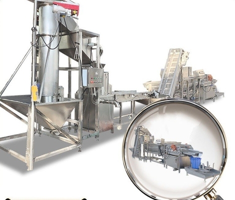 Línea automática de fritura de patatas de 200 kg y 300 kg para producción a escala industrial