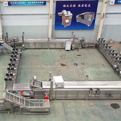 Línea automática de fritura de patatas de 200 kg y 300 kg para producción a escala industrial