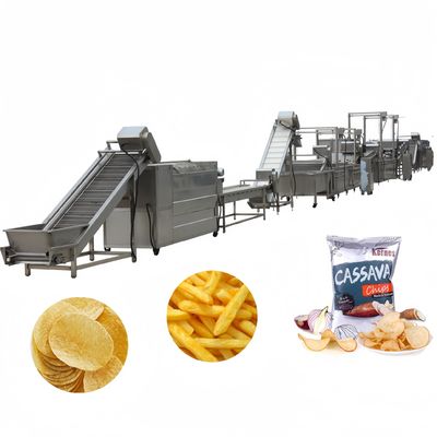 Equipo de procesamiento industrial de papas fritas para producción a granel personalizado y duradero