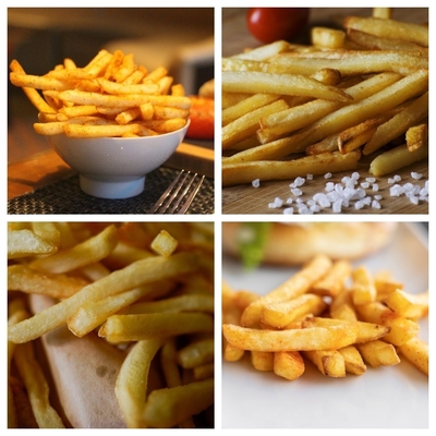 Sistema de procesamiento de papas fritas a gran escala personalizable con opción de personalización