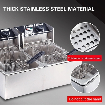Máquina de freír comercial de capacidad 405X241X204mm Perfecto para cadenas de comida rápida