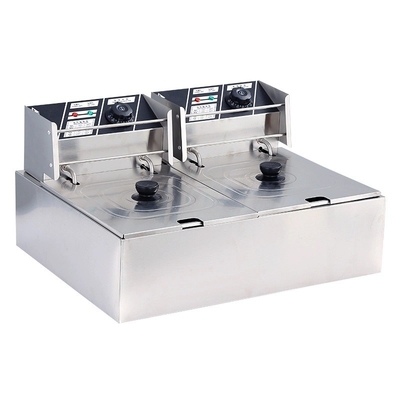 Equipo de cocina de cocina pequeña Máquina de freír compacta con control de botón comercial