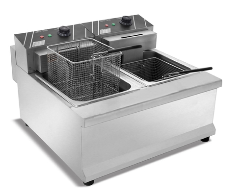 Equipo de cocina de cocina pequeña Máquina de freír compacta con control de botón comercial