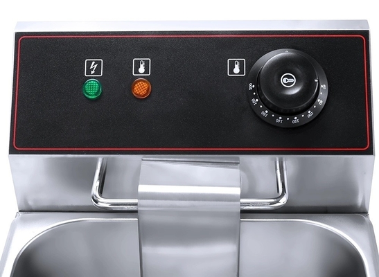 Equipo de cocina de cocina pequeña Máquina de freír compacta con control de botón comercial