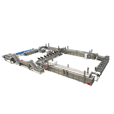 Máquina de procesamiento de papas fritas totalmente automática con capacidad y producción de 500 kg