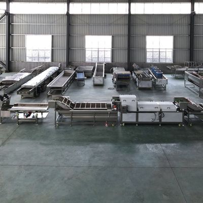 Máquina de limpieza de burbujas totalmente automática para el procesamiento comercial de frutas y verduras