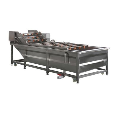 Línea automática de procesamiento de lavar y secar con burbujas de aire de frutas y verduras a alta presión