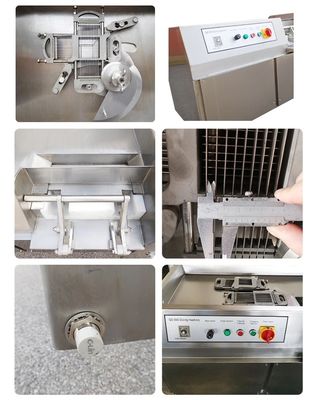 500 kg eléctrico 304 de acero inoxidable de carne congelada Dicer Dicer máquina tamaño 21