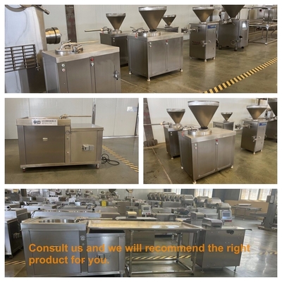 60L Hopper Volumen Sausage Maker 800kg Paquete Peso Bruto Máquina de Enema de Carne Hidráulica