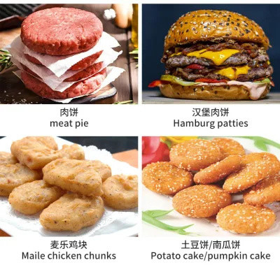 Línea automática de procesamiento de hamburguesas de dedos de pescado con voltaje de 380V y molinillo de carne