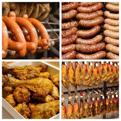 Fumador de capacidad para la transformación a gran escala de la carne en ambientes industriales de fumigadores