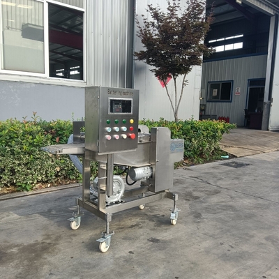 Máquina automática de recubrimiento de hamburguesas de pollo, patatas, hamburguesas, carnes de res y patitas