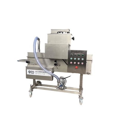 Máquina de harinación de filetes de carne de res y pollo a medida Preduster para moler carne