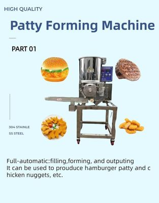 Equipo de tarta de carne Máquina de moler carne para la producción de hamburguesas calientes de pollo nugget