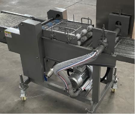 Máquina de recubrimiento de chocolate para pan de 380V con fresas liofilizadas y rociador automático
