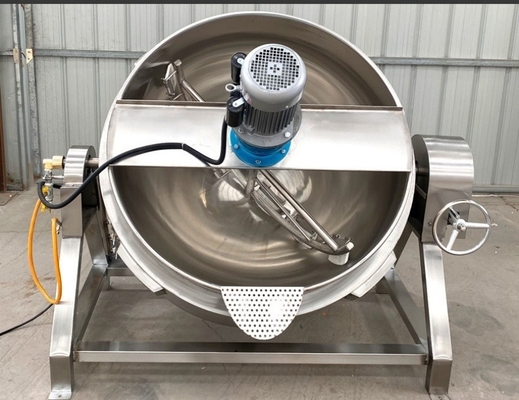 Cocina eléctrica de mermelada de frutas comercial de 200L con voltaje y agitador personalizados