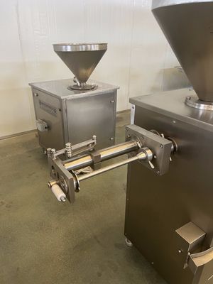 Mezclador automático de carne de doble doble eje para hamburguesas y salchichas