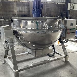 Calderón de mezcla automático de 500 litros de inclinación industrial de gas de vapor de calefacción eléctrica con chaleco de mezcla con mezclador