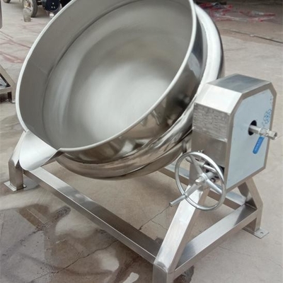 Calderón de mezcla automático de 500 litros de inclinación industrial de gas de vapor de calefacción eléctrica con chaleco de mezcla con mezclador