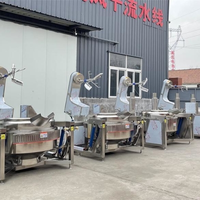 Calderón de mezcla automático de 500 litros de inclinación industrial de gas de vapor de calefacción eléctrica con chaleco de mezcla con mezclador