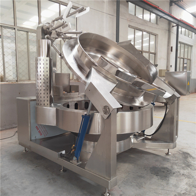 1200*900*900 Mezcladora automática de vapor horizontal con vacío para calefacción de mermelada y pasta de frijoles