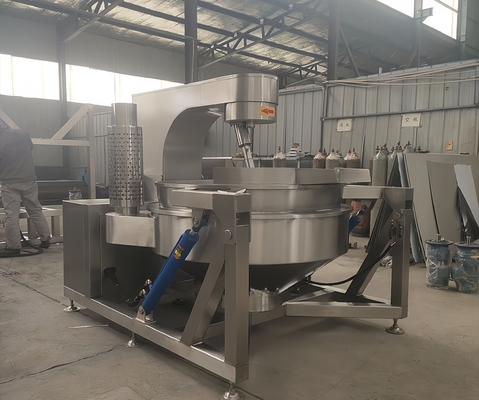 1200*900*900 Mezcladora automática de vapor horizontal con vacío para calefacción de mermelada y pasta de frijoles