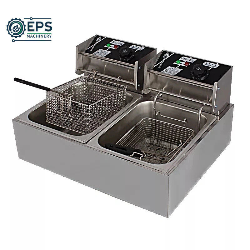 Máquina de producción de alimentos a gran escala 405X241X204mm Fritadora de grado industrial para uso comercial