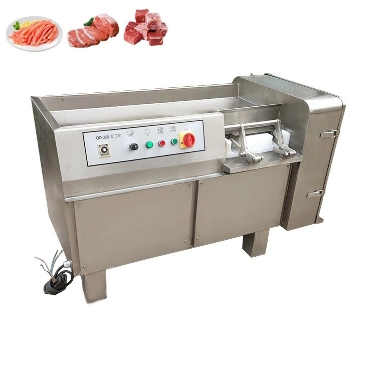 Corte automático profesional de carne de pato para cortar en cubos de pescado congelado