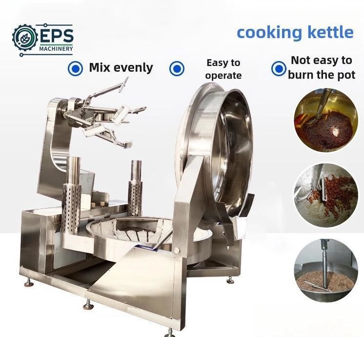 380V 1200*900*900 Cocina de salsa de caramelo Mezcladora de procesamiento de alimentos Agitador Cocina calefacción por gas
